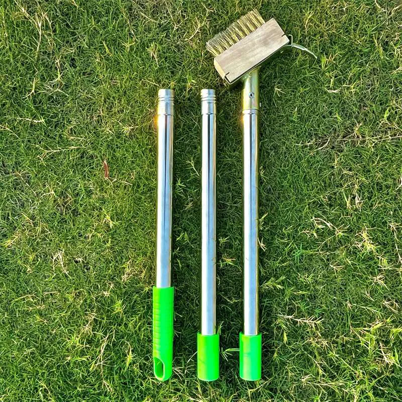 Manual Crack Weeder Weed Removal Brush Scraper Head with Long Steel Handle & Pulling Hook Moss Grass Puller Tool for Garden