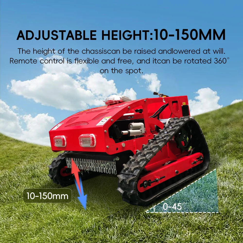 550mm Gasoline Lawn Mower Grass Cutting Robot Gasoline Mower with Remote Control for Lawns Wasteland Shipping Not Included