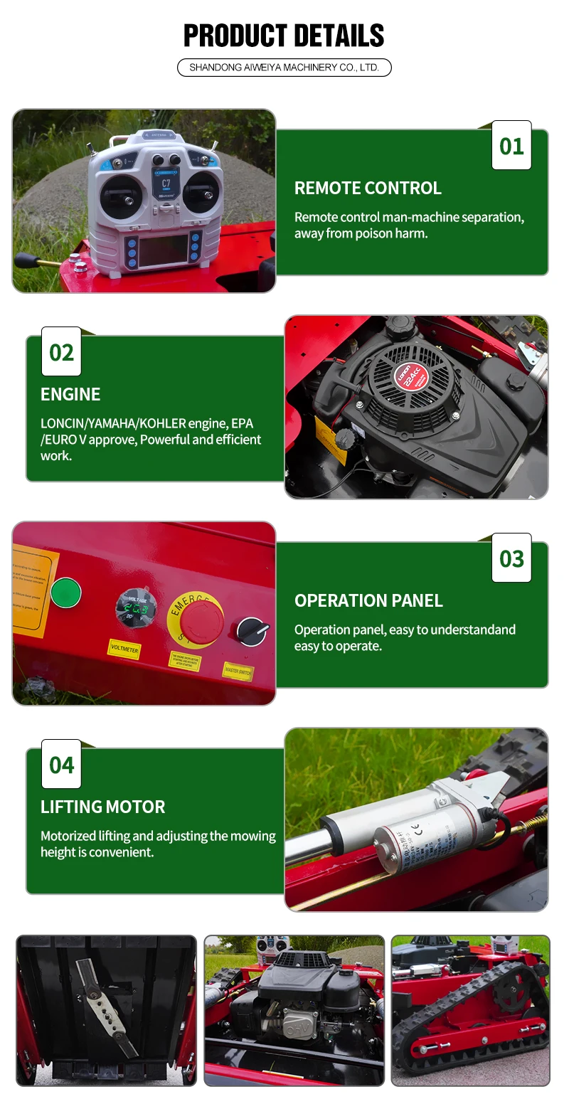 Remote Controlled Robot Lawn Mowers Machine Remote Control Lawn Mowers Cutting 550Mm Garden Lawn Mower Grass Crusher Flail Mower Remote Controlled Robot Lawn Mowers Machine Remote Control Lawn Mowers Cutting 550Mm Garden Lawn Mower Grass Crusher Flail Mower