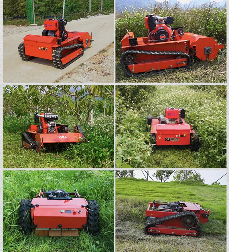 16HP Oil electric hybrid 11KW 80cm width Remote Control Diesel Powerful Robotic Lawn Mower