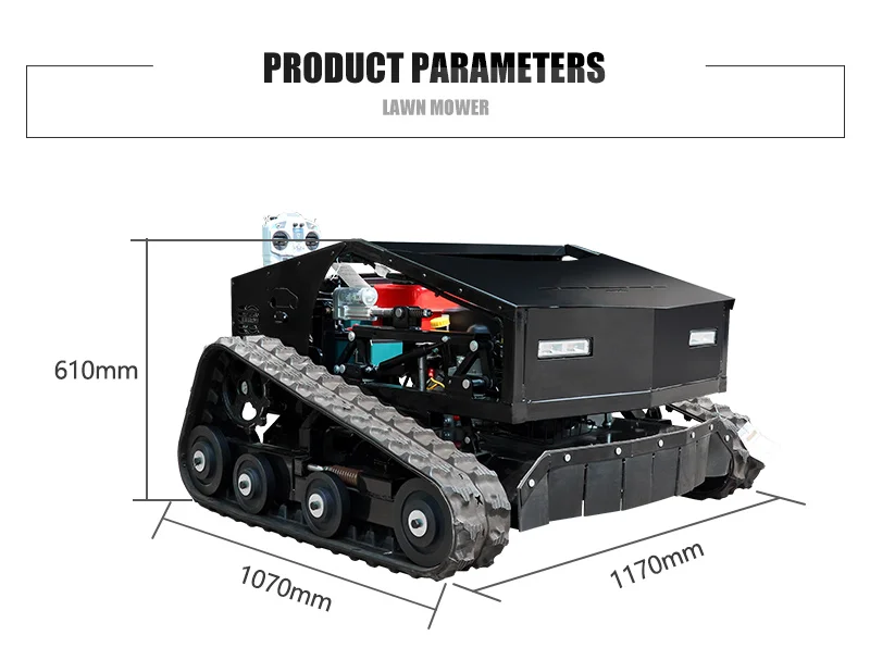 Customized and efficient remote control smart lawn mower for lawn mowing robots on various terrains