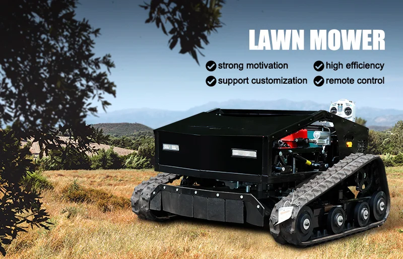 Customized and efficient remote control smart lawn mower for lawn mowing robots on various terrains
