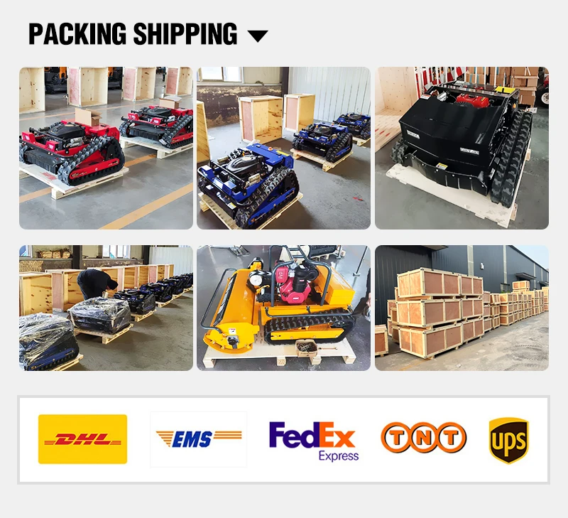 Customized automated intelligent crawler-type lawn mower; Intelligent remote-controlled all-terrain lawn trimming robot
