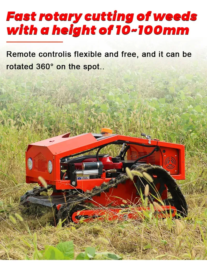 New Design Remote Control Robot Lawn Mower Multi Purpose Rc Lawn Mower For Farmer