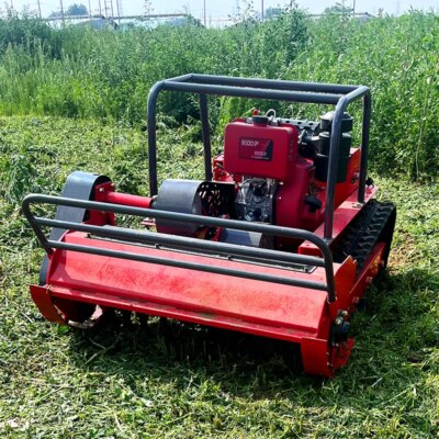 Customized Remote control 15 HP 800 1000 mm Diesel Robot Lawn Mower Grass Cutter Flail Mower - Image 5
