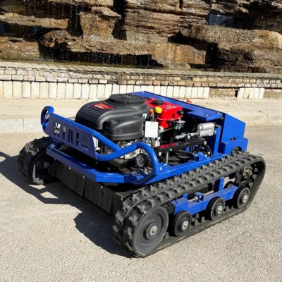 Customized  Multifunction All Terrain AWY-800QL Grass Cutter Agriculture Rubber Tracks Remote Control Robot Lawn Mower