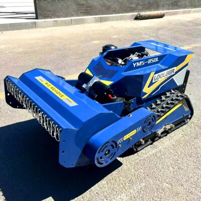 Customized Free Shipping CE EPA Diesel Engine All Terrain Agriculture Rubber Remote Control Robot Flail Lawn Mower