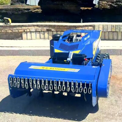 Customized Free Shipping CE EPA Diesel Engine All Terrain Agriculture Rubber Remote Control Robot Flail Lawn Mower - Image 3