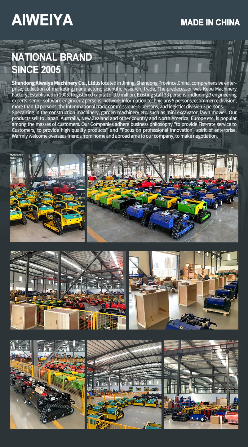 Customized Factory Outlet Electric Robot zero Turn Self Propelled Grass Cutting Crawler Remote Control Crawler Lawn Mower