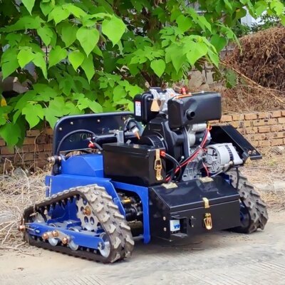 Customized Factory Outlet Electric Robot zero Turn Self Propelled Grass Cutting Crawler Remote Control Crawler Lawn Mower - Image 4