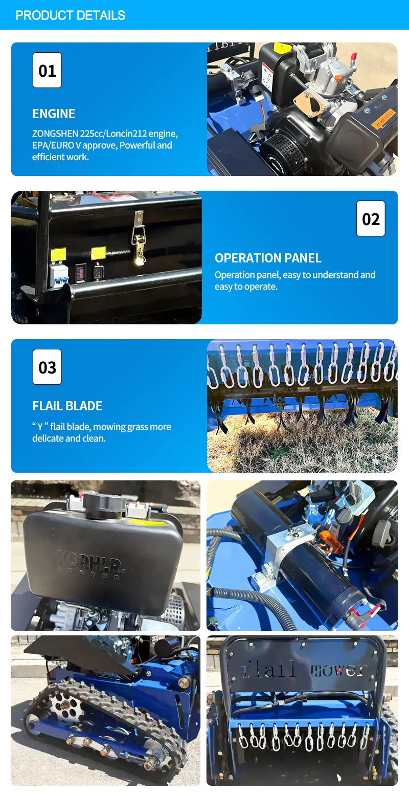 Customized Factory Outlet Electric Robot zero Turn Self Propelled Grass Cutting Crawler Remote Control Crawler Lawn Mower