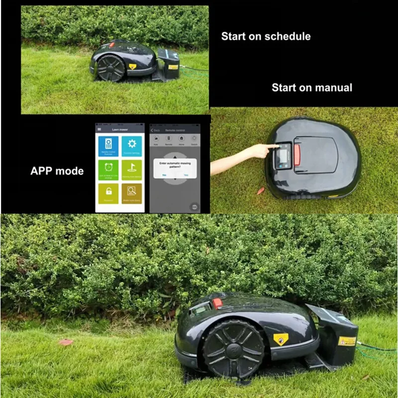 Smart Lawn Mower Robot, WiFi Control, E1600 for 2600m2, Once Charging 800m2, Auto Grass Cutter, 7.8Ah Battery Brushless Motor Smart Lawn Mower Robot, WiFi Control, E1600 for 2600m2, Once Charging 800m2, Auto Grass Cutter, 7.8Ah Battery Brushless Motor
