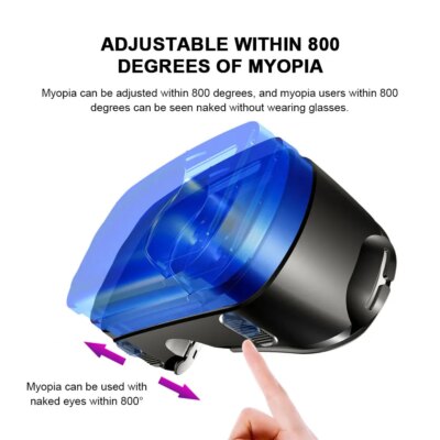 Virtual Reality 3D VR Headset Smart Glasses Helmet for Smartphones Cell Phone Mobile 7 Inches Lenses Binoculars Goggles Devices - Image 2