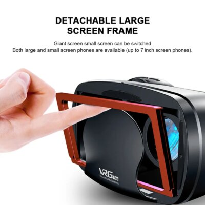 Virtual Reality 3D VR Headset Smart Glasses Helmet for Smartphones Cell Phone Mobile 7 Inches Lenses Binoculars Goggles Devices - Image 4