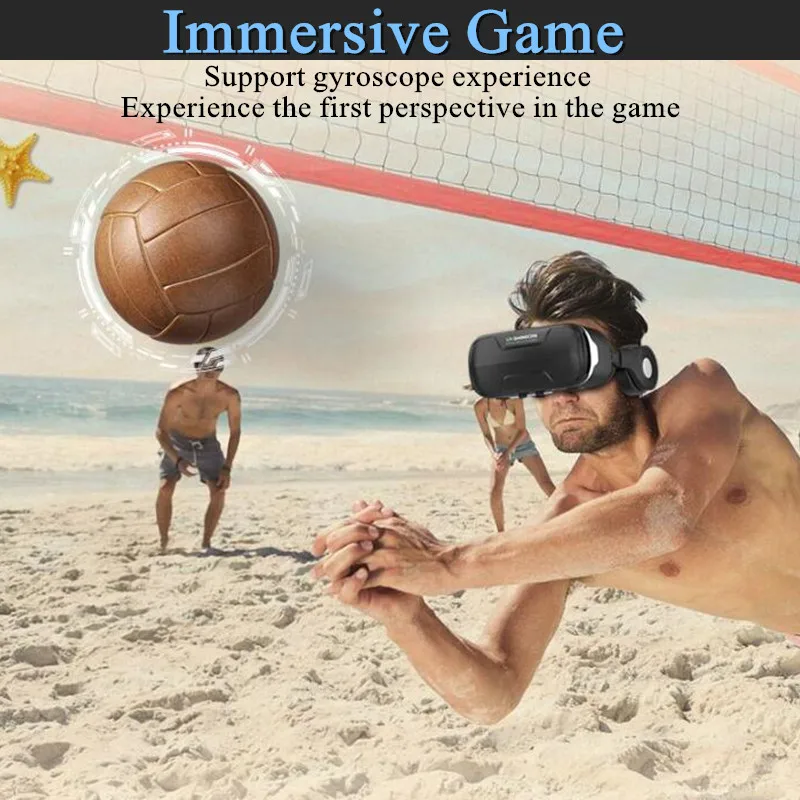 Blu-Ray Virtual Reality Glasses Stereo HD IMAX 3D Glasses Google Cardboard Box VR Headset Helmet for Phone,Support Game Joystick