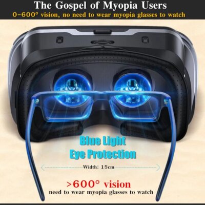 Blu-Ray Virtual Reality Glasses Stereo HD IMAX 3D Glasses Google Cardboard Box VR Headset Helmet for Phone,Support Game Joystick - Image 5