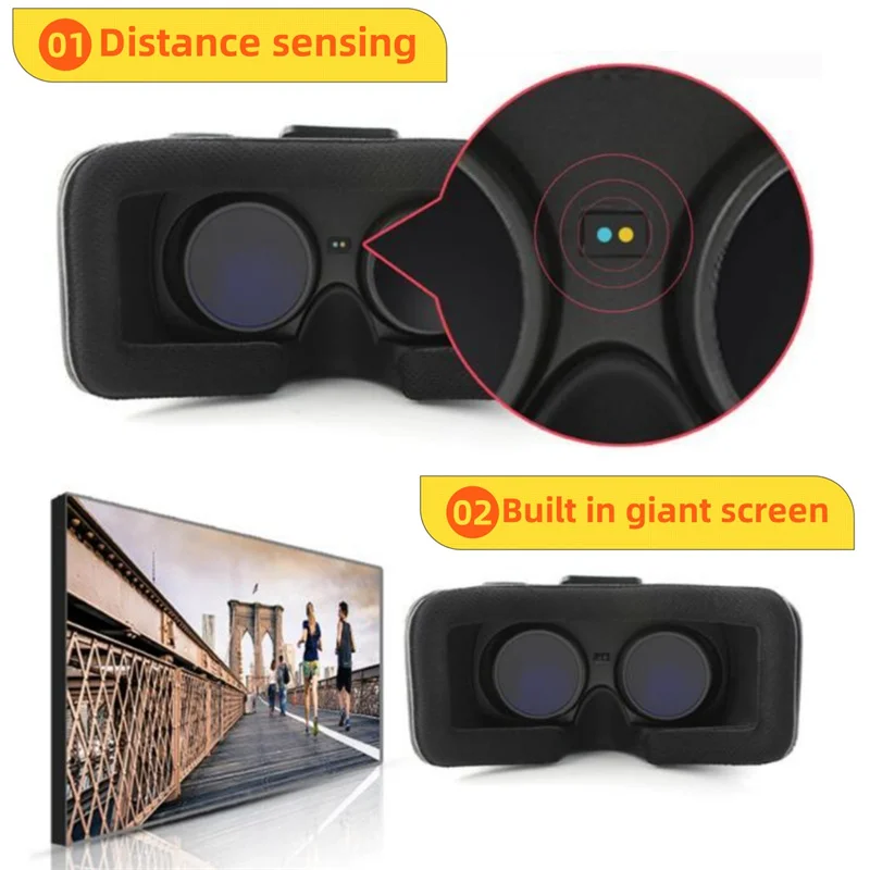 All-in-One VR Glasses Virtual Reality IMAX Cinema Headset Helmet 360° Full View Immersive Gaming Android PC Wireless 3D Glasses All-in-One VR Glasses Virtual Reality IMAX Cinema Headset Helmet 360° Full View Immersive Gaming Android PC Wireless 3D Glasses