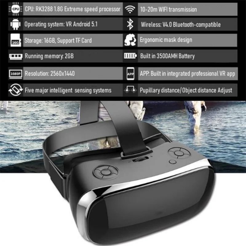 All-in-One VR Glasses Virtual Reality IMAX Cinema Headset Helmet 360° Full View Immersive Gaming Android PC Wireless 3D Glasses All-in-One VR Glasses Virtual Reality IMAX Cinema Headset Helmet 360° Full View Immersive Gaming Android PC Wireless 3D Glasses