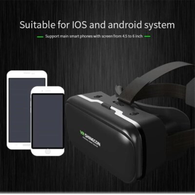Shinecon VR Glasses 3D Virtual Reality Headset Devices Viar Helmet Goggle Lenses Smart For Phone Cell Smartphone Game Mobile Set - Image 2
