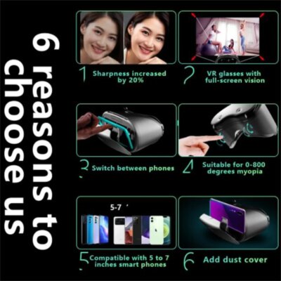 Original VRGpro X7 VR Virtual Reality 3D Glasses Box VR Google Cardboard Helmet for IOS Android 5-7" Smartphone,Wireless Rocker - Image 2