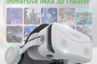 G15E VR Glasses IMAX 3D Movies Virtual Reality VR Glasses Google Cardboard Box VR Helmet for 4.7-7" Phone,Support Game Joystick