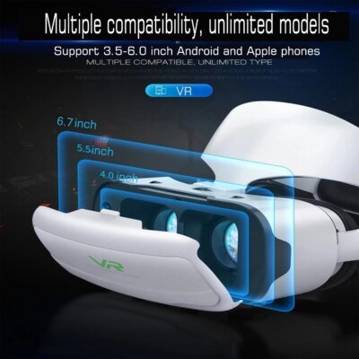 Shinecon VR Glasses Headset 3D Virtual Reality Device Helmet Viar Goggle Lenses For Smartphone Smart Cell Phone Realidade Viewer - Image 2