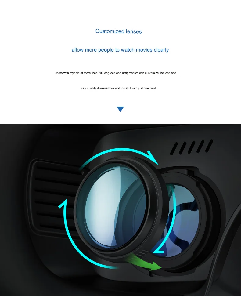 GOOVIS G3 MAX Headsets 3D Giant Screen Display 5K Non -VR AR Glasses Support Myopia Adjustment Suit For PC Smart Phone And Xbox