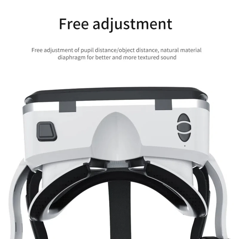 VR Glasses 3D Virtual Reality Glasses Stereo Headset Version for 5.5-7 Inch Mobile Phones, Support Joystick