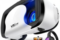 VR Virtual Reality 3D Smart Glasses Stereo Helmet Headset With Remote Controller For IOS Android Smartphones Virtual World 7"