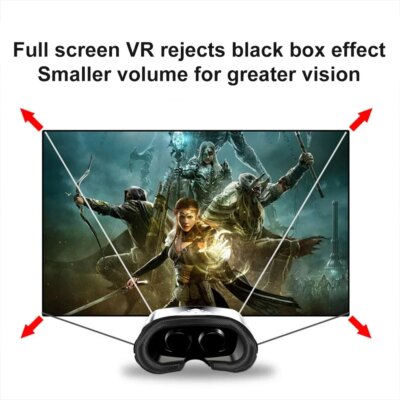 VR Virtual Reality 3D Smart Glasses Stereo Helmet Headset With Remote Controller For IOS Android Smartphones Virtual World 7" - Image 2