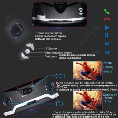 3D Glasses VR Shinecon Viar Helmet Virtual Reality Headset For iPhone Android Smartphone Smart Phone Goggles Casque Binoculars - Image 3
