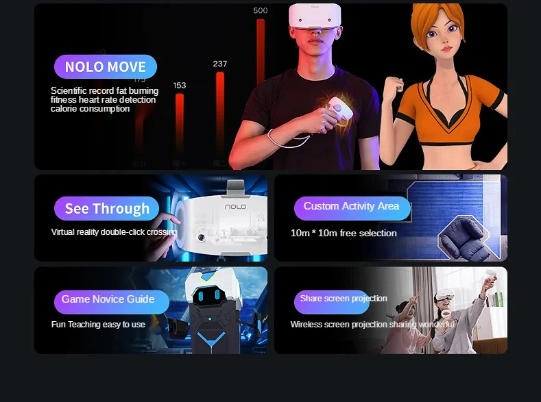 Original Nolo Sonic All-in-One Virtual Reality Glasses Premium VR Streaming Game 3D Headset True 4K HD Display 3D Surround Sound
