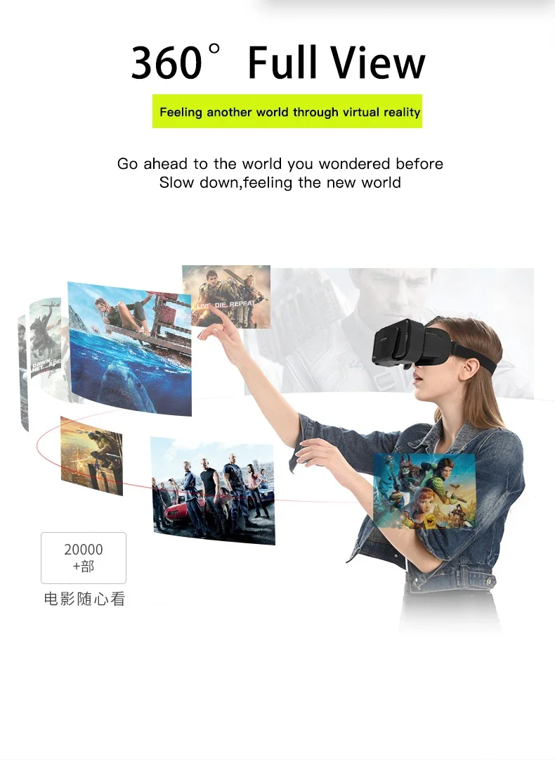 VR Glasses Virtual Reality VR Headset 3D Glasses VR Goggles For TV Movies Video Games Compatibale iOS  Android Smartphone Within
