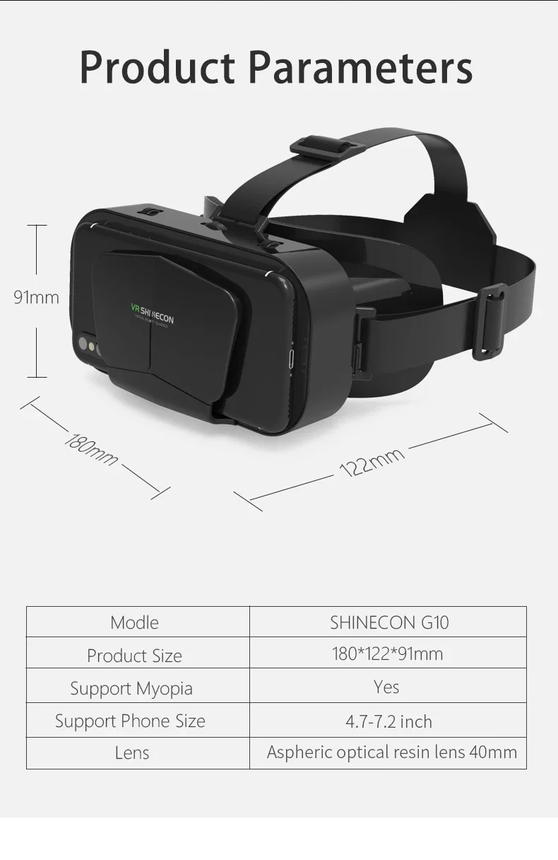 VR Glasses Virtual Reality VR Headset 3D Glasses VR Goggles For TV Movies Video Games Compatibale iOS  Android Smartphone Within