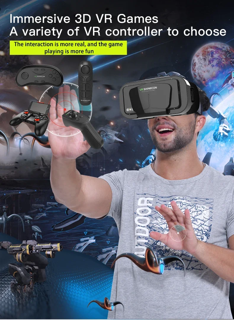 VR Glasses Virtual Reality VR Headset 3D Glasses VR Goggles For TV Movies Video Games Compatibale iOS  Android Smartphone Within