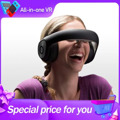 All-in-one VR Headset Audio with Video Adjustable Pupil Distance 360° Panoramic Viewing 3D Private Theater