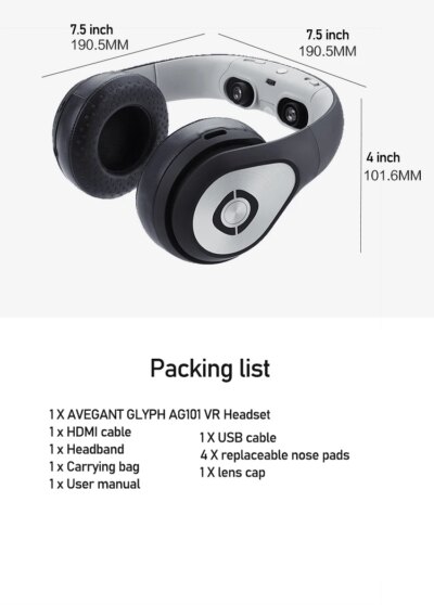 All-in-one VR Headset Audio with Video Adjustable Pupil Distance 360° Panoramic Viewing 3D Private Theater - Image 4