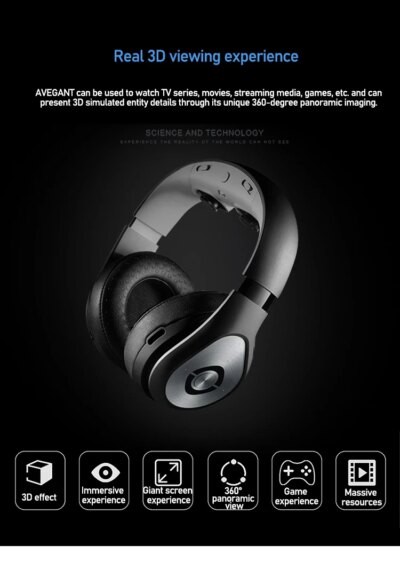 All-in-one VR Headset Audio with Video Adjustable Pupil Distance 360° Panoramic Viewing 3D Private Theater - Image 6