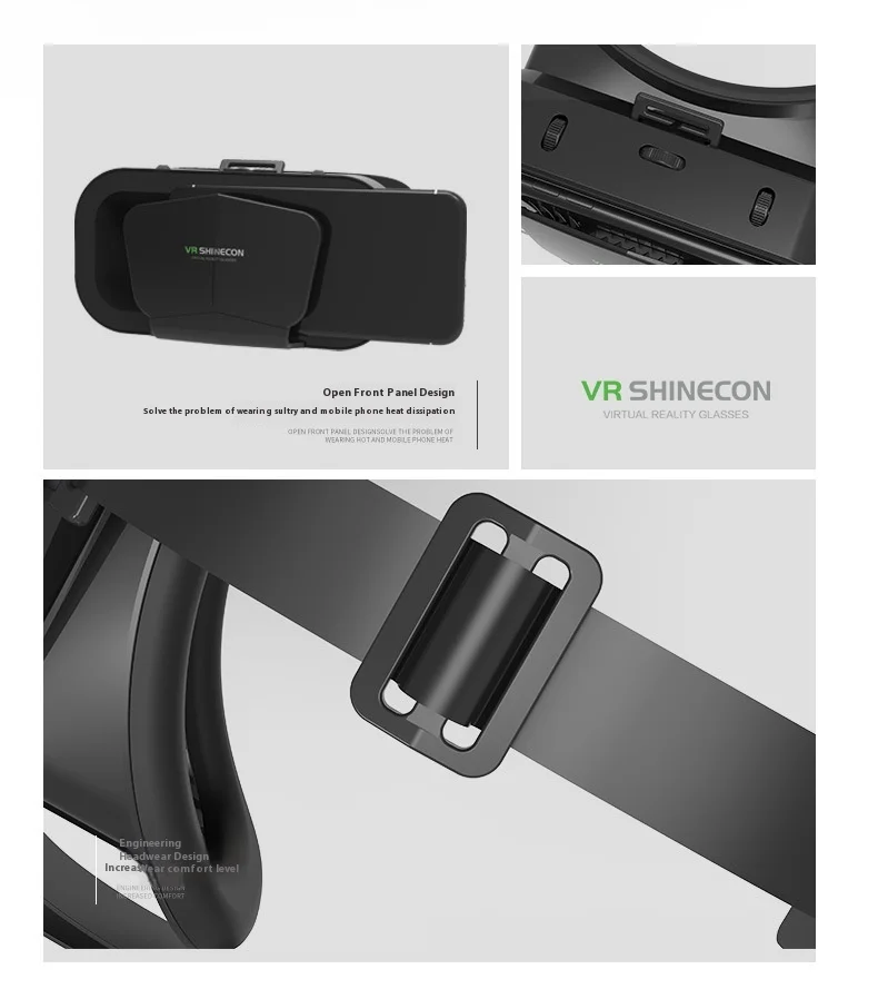 VR SHINECON G10 Virtual Reality Helmet 3D Glasses Casque Goggles Binoculars Smartphone Smart Phone Goggles Headset Accessories