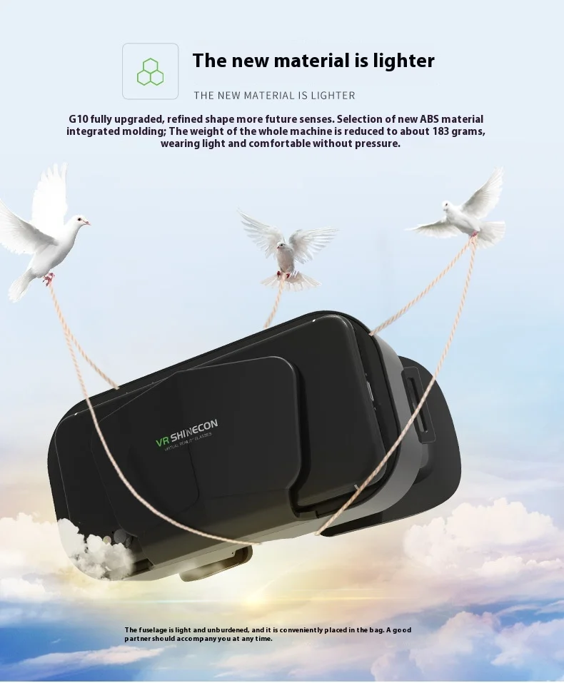 VR SHINECON G10 Virtual Reality Helmet 3D Glasses Casque Goggles Binoculars Smartphone Smart Phone Goggles Headset Accessories