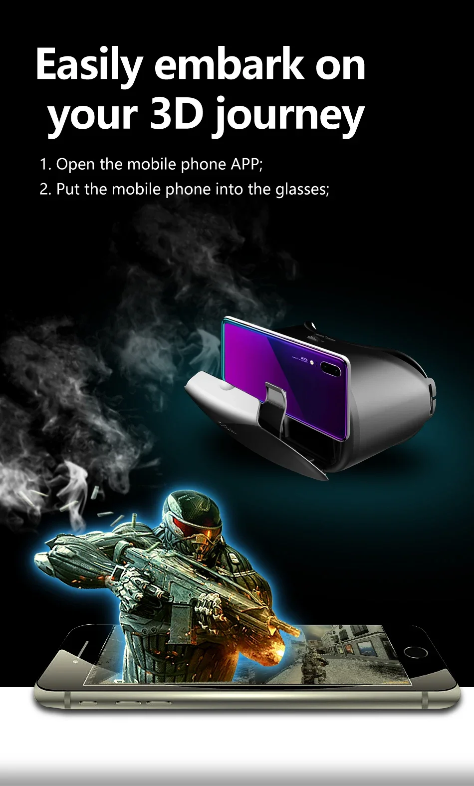 3D Virtual Reality VR Glasses For iPhone Android Smartphone Cell Mobile Phone Helmet Headset Wirth Real With Controller Lenses 3D Virtual Reality VR Glasses For iPhone Android Smartphone Cell Mobile Phone Helmet Headset Wirth Real With Controller Lenses