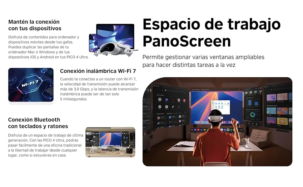 Original PICO 4 Ultra VR MR Headset 3D Wireless VR Glasses 6DOF Virtual Reality 4K Display for Steam Games All-in-one