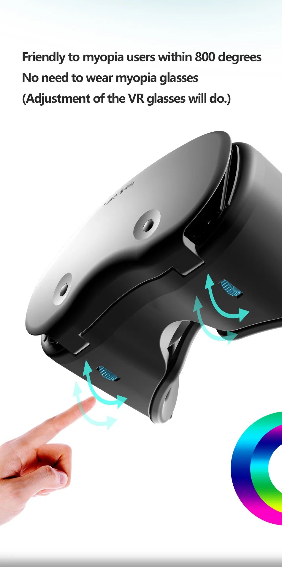 VRG Pro X7 3D Helmet Virtual Reality VR Glasses Smartphone Lense With Controller Headphone For 5 To 7 Inches Blue Light Glasses