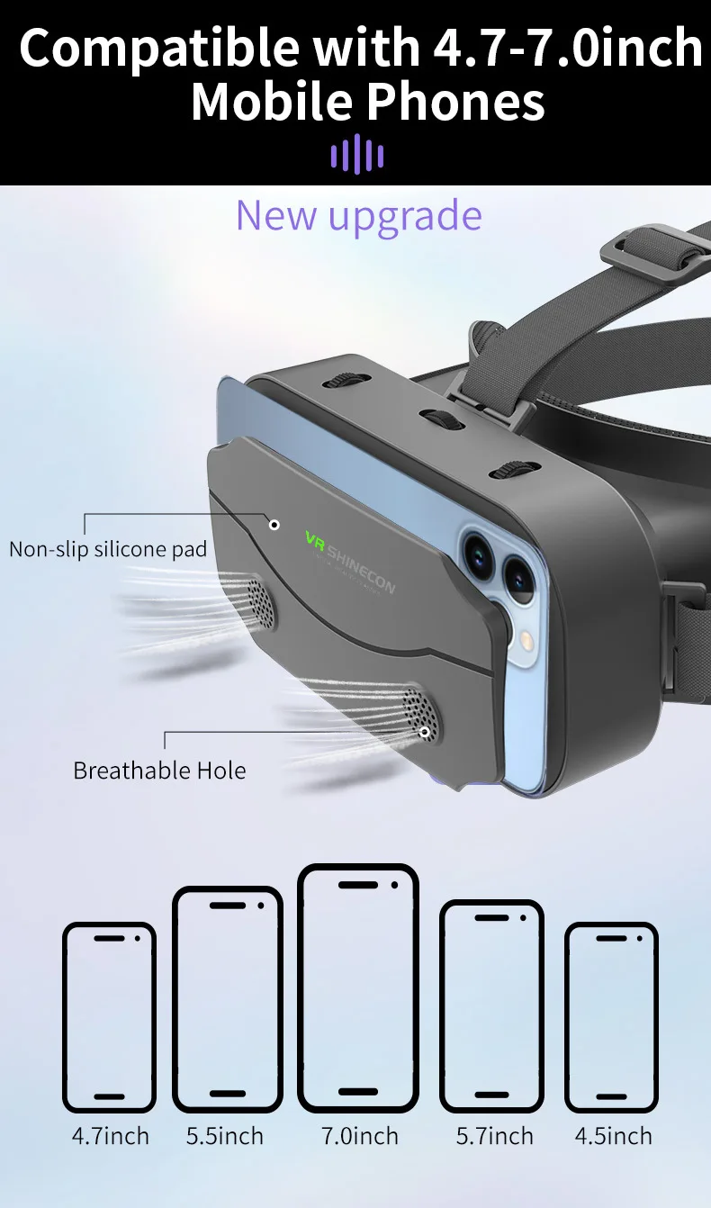 VR SHINECON G13 Virtual Reality Helmet 3D Glasses Casque Goggles Binoculars Smartphone Smart Phone Goggles Headset Accessories