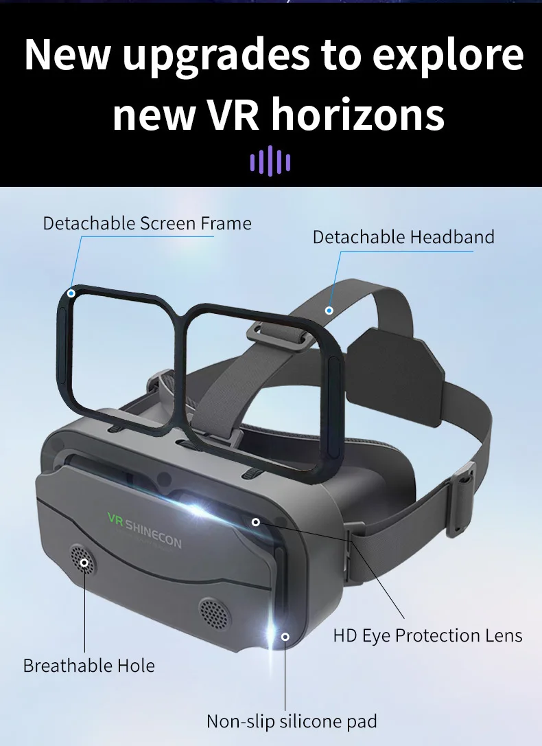 VR SHINECON G13 Virtual Reality Helmet 3D Glasses Casque Goggles Binoculars Smartphone Smart Phone Goggles Headset Accessories