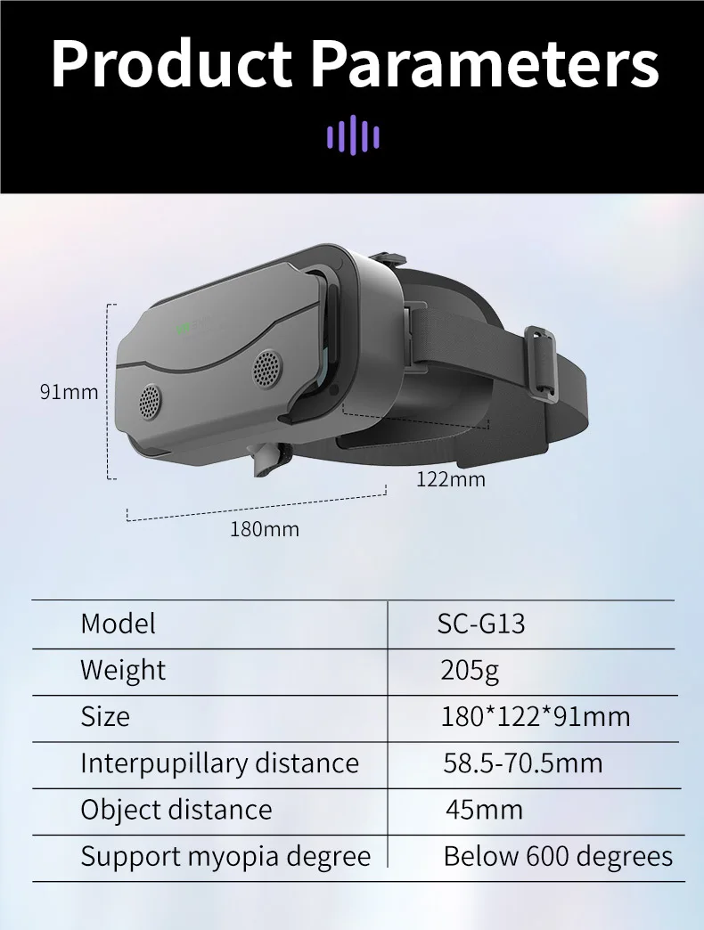 VR SHINECON G13 Virtual Reality Helmet 3D Glasses Casque Goggles Binoculars Smartphone Smart Phone Goggles Headset Accessories