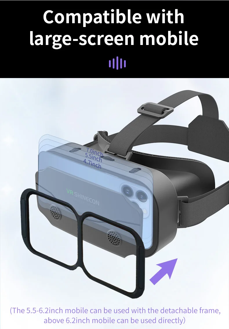 VR SHINECON G13 Virtual Reality Helmet 3D Glasses Casque Goggles Binoculars Smartphone Smart Phone Goggles Headset Accessories