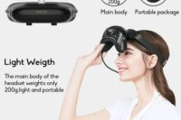 GOOVIS Pro VR Headset 4K Dual OLED Screens – 3D Private Cinema FPV Goggles for Drone Blu-ray & Game Console Compatible HD VR