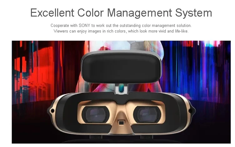 GOOVIS Pro VR Headset 4K Dual OLED Screens – 3D Private Cinema FPV Goggles for Drone Blu-ray & Game Console Compatible HD VR