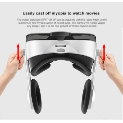3D VR Glasses Virtual Reality Headset Phone Viar Device Helmet Lenses Goggles Smart Smartphones Headphone Controller Mobile Game - Image 6